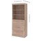 Bestar Bestar Pur 36W Shelving Unit with 3 Drawers in rustic brown 26872-000009 - alternate 4